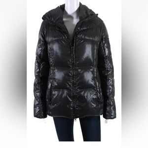 Add down European goose down women’s grey parka coat jacket
